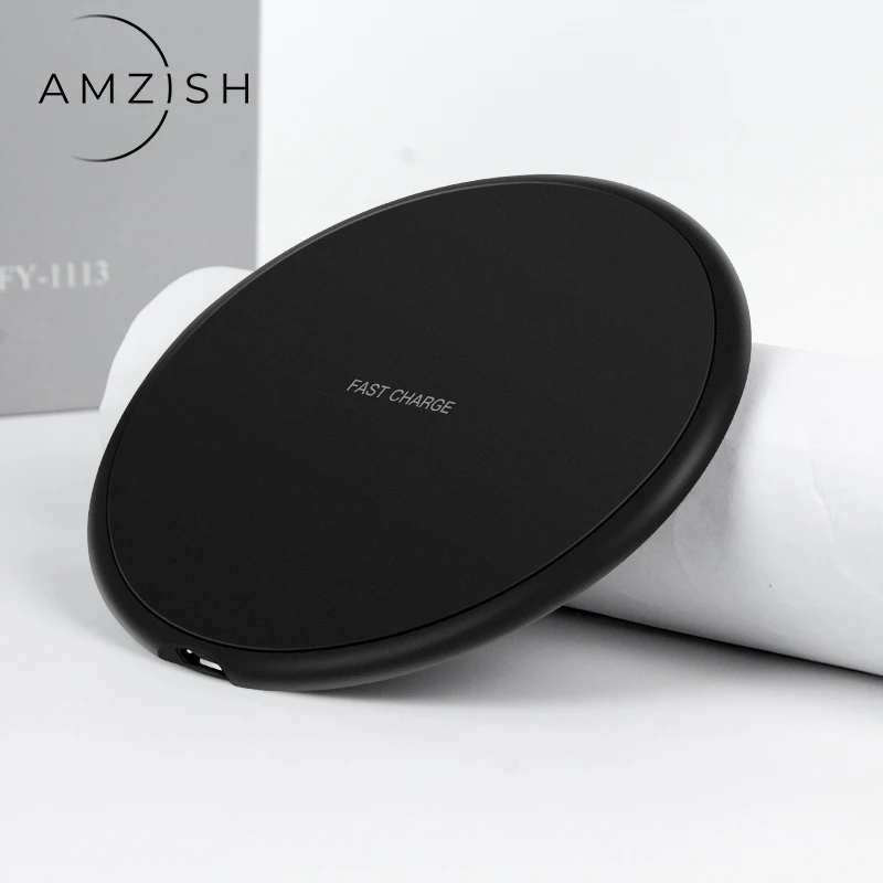 Amzish 10 Вт QI Беспроводное зарядное устройство для iPhone X XR 11 Pro XS Max USB быстрая зарядка для samsung S8 S9 Plus Note 8 9 зарядное устройство для телефона