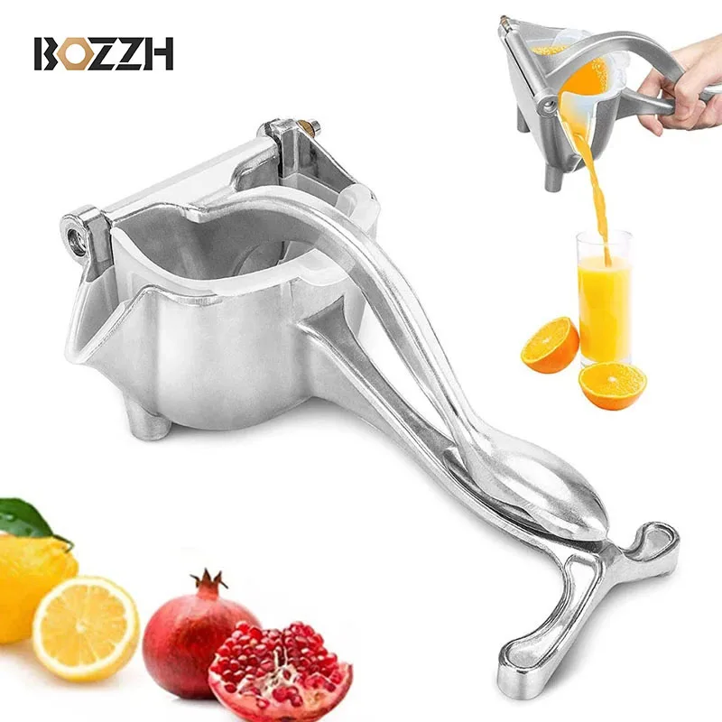 Bozzh Manual Fruit Juicer Aluminum Alloy Lemon Lime Squeezer Hand