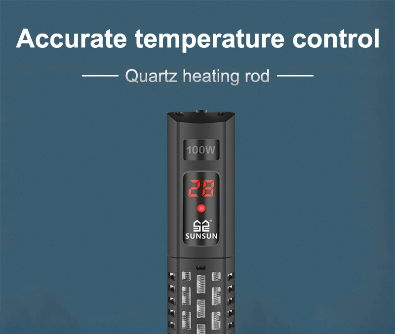 SUNSUN погружной нагреватель для аквариума с ЖК-дисплеем, цифровой регулируемый нагреватель воды, постоянный контроль температуры 500 Вт