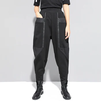 

Fashion High Waist Women Loose Harem Pants Women Stretch Trousers New Women Spring Autumn 2020 Sweatpants Streetwear WP144