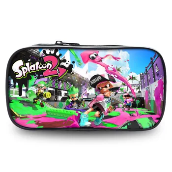

Splatoon 2 New 3D Printing Girls Pencil Case Women Portable Pen Bag Children School Organizer Wallets Cartoon Makup Bag