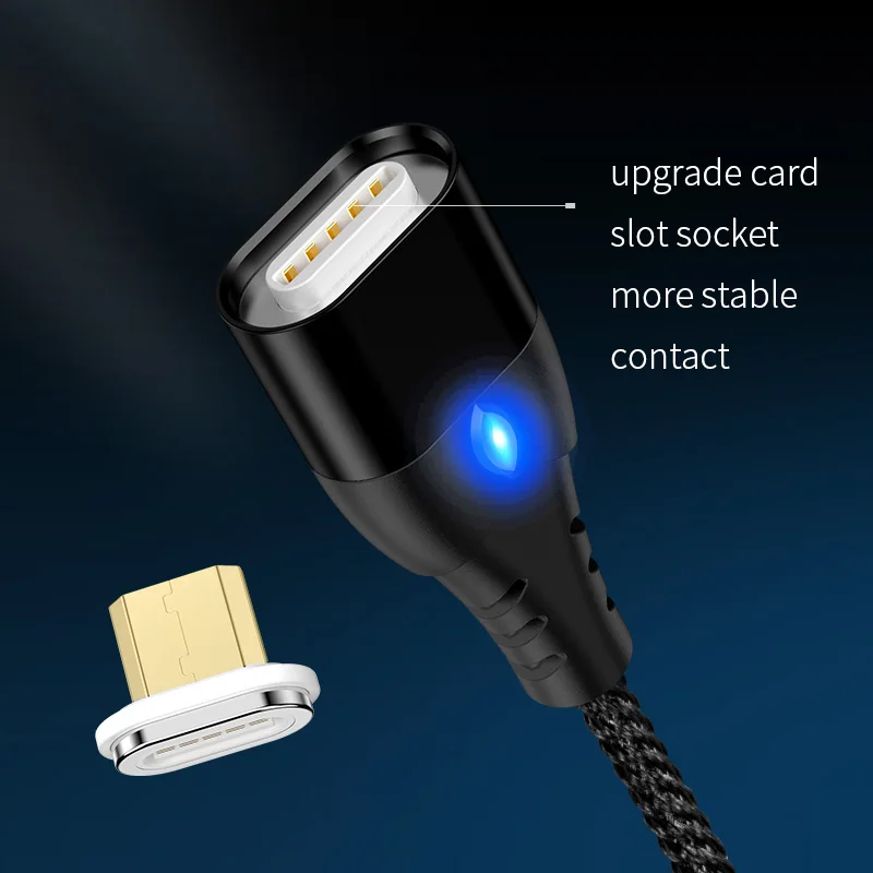 Кабель Micro USB, магнитное зарядное устройство, 1,5 м, для iPhone, samsung, Android, быстрая зарядка, магнитный кабель usb type-C, шнур для мобильного телефона
