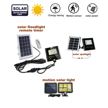 

120/100 LED Solar Lights Outdoor Motion Sensor Wall Sconces Light with Remote Control Lamp Security Lighting For Garden Wall 54