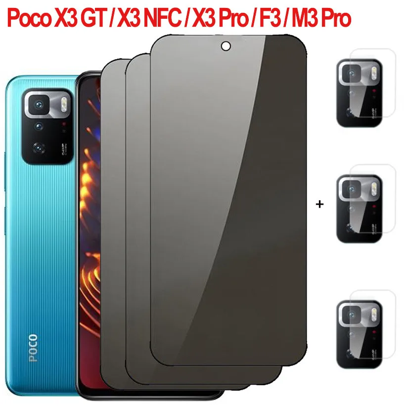 Защитное стекло для Poco X3 GT на поко x3 про смартфона м4 м3 5G Ф3 Анти-шпионское блики