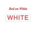 Red on white