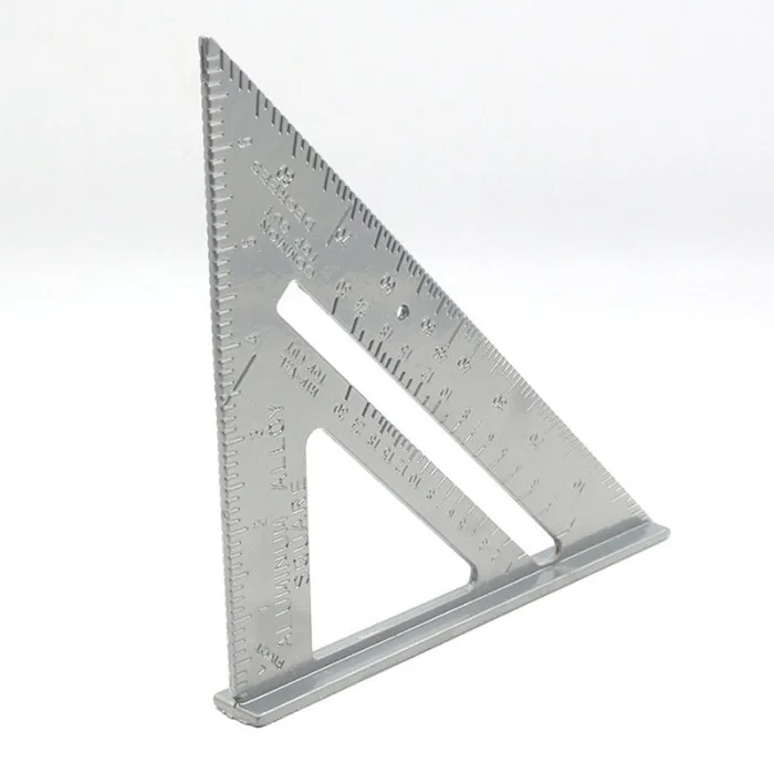 Горячая 7 дюймов алюминиевый сплав правый угол линейка треугольная измерительный деревообрабатывающий инструмент TI99