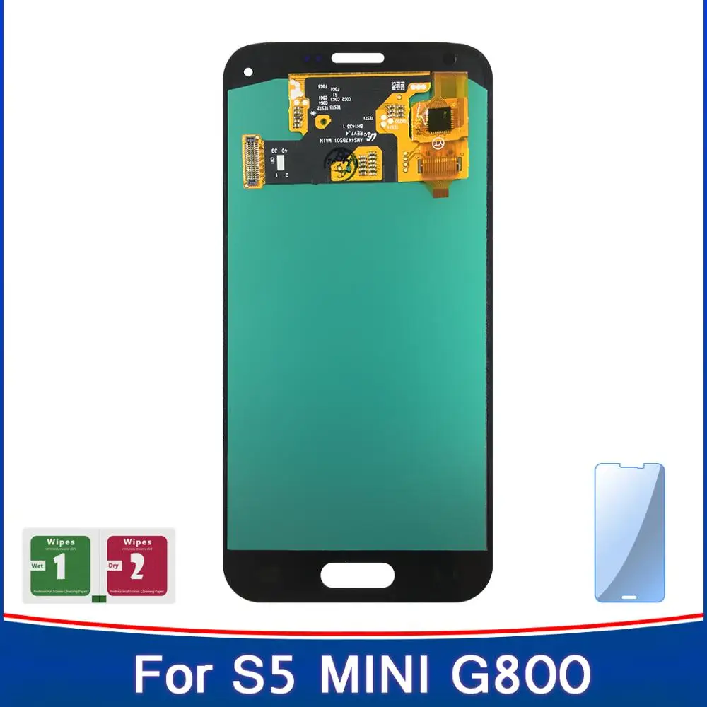 

High Quality 100% New Display For Samsung Galaxy S5 Mini G800 G800F G800H LCD Touch Screen Digitizer Super AMOLED Adjustable