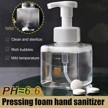 

10Pcs Antibacterial DIY Natural Foaming Hand Sanitizer Effervescent Tablets Or Hand Wash Foam Disinfectant Tablets With Bottle