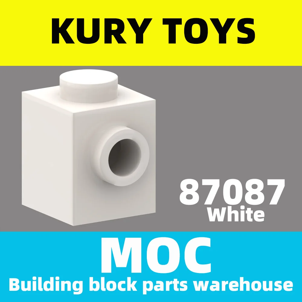 

Kury Toys DIY MOC для 87087 строительных блоков, детали для кирпича, модифицированные 1x1 с гвоздиком на 1 стороне для модифицированного кирпича