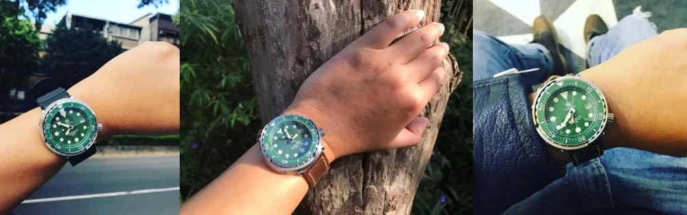 Новые автоматические часы зеленого цвета из нержавеющей стали мужские часы для дайвинга 300 м водостойкий керамический Безель сапфировое стекло