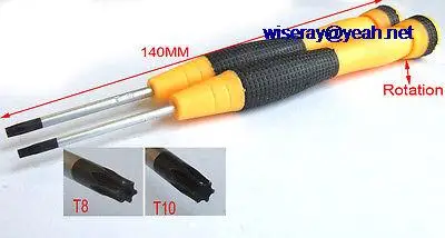 

DHL/EMS 100PCS Plum (T8 + T10) SCREWDRIVER Anti-static Plastic Handle for Laptop repair-A7