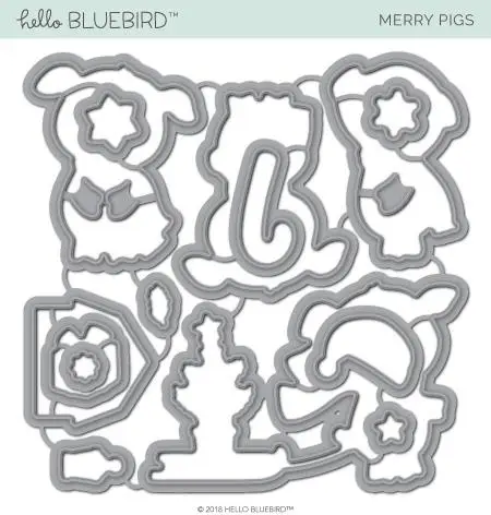Merry Pigs штамп и режущие штампы для DIY Скрапбукинг фото украшение для альбома тисненая картонная открытка ремесла высечки - Цвет: Dies