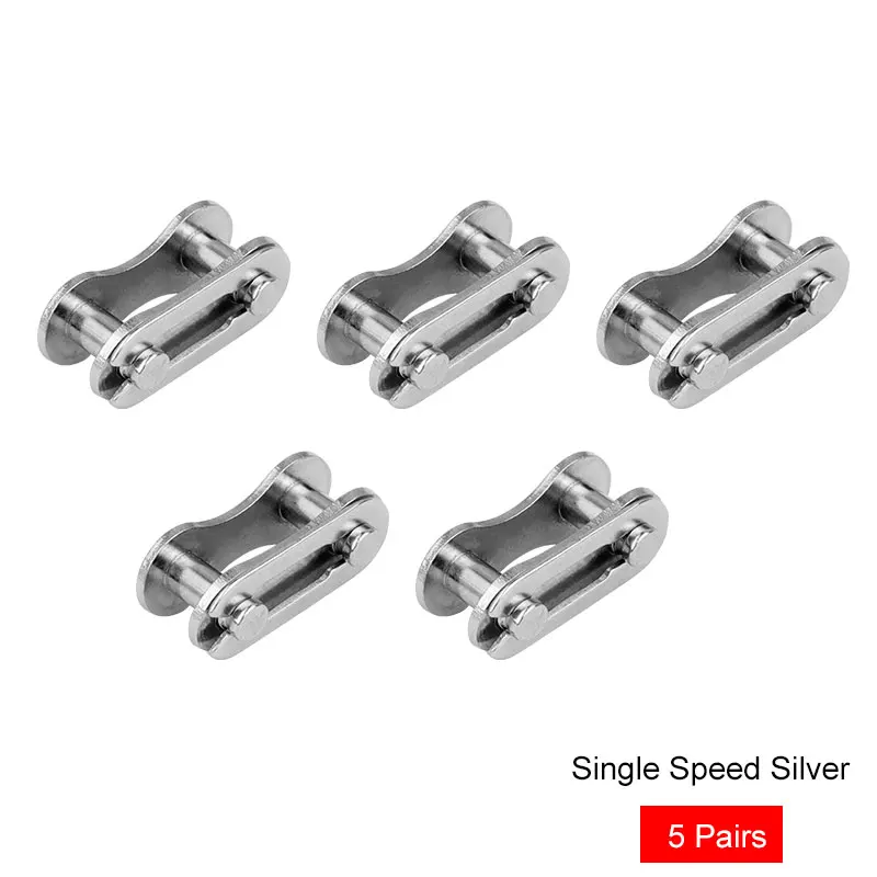 1 speed 5 Pair Инструмент для демонтажа цепи велосипеда(быстроразъемные пряжки 1/5/детские носки по 10 пар в одной для детей 6/7 на возраст 8, 9, 10, 11, Скорость планка цепи соединительных звеньев цепей сплава Сталь Никель покрытая серебром г - Цвет: 1 speed 5 Pair