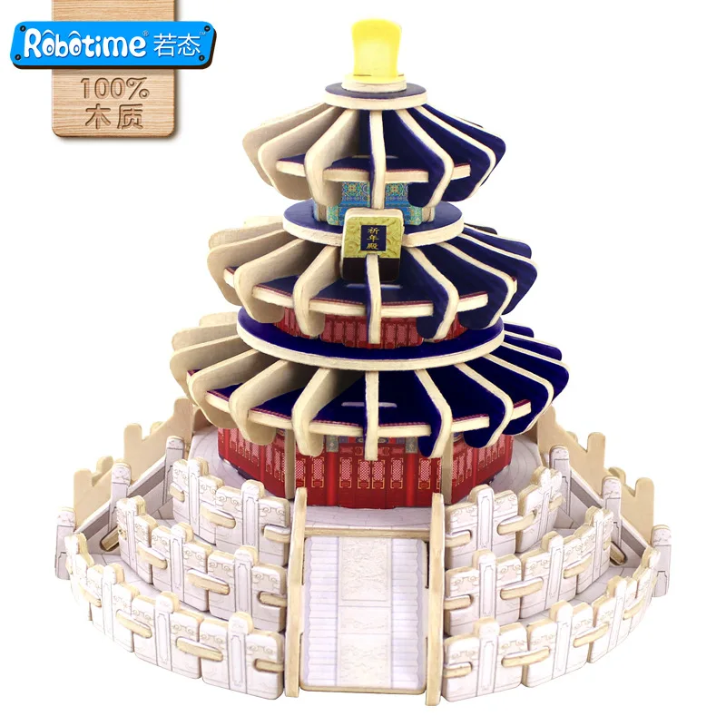 Если состояние горячей продажи древесины Цвет 3D головоломки модель мини архитектура Mj405 Potala дворец