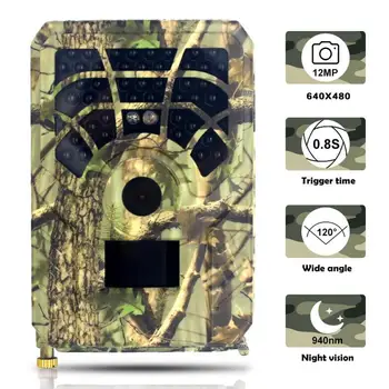 

12MP Trail Camera Deer Bear Hunt Wildlife Game Cam IR Night Vision Waterproof Hunting Cameras
