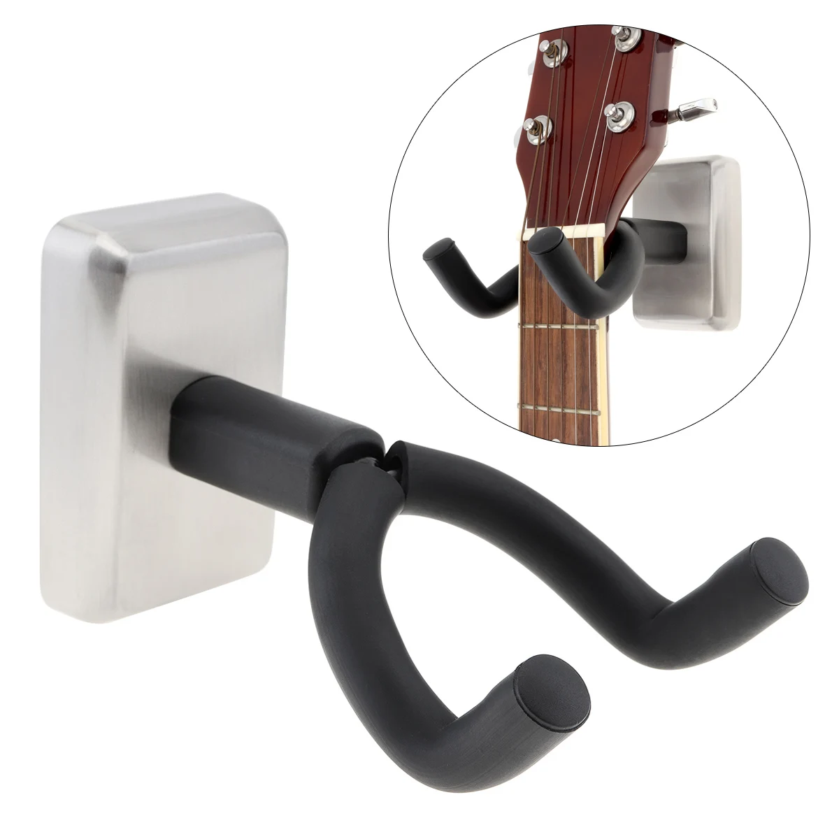 Wall Mount Guitar Hanger Holder Soft Sponge Coat with Stainless Steel Base for / Bass Violin Mandolin Ukulele | Спорт и развлечения