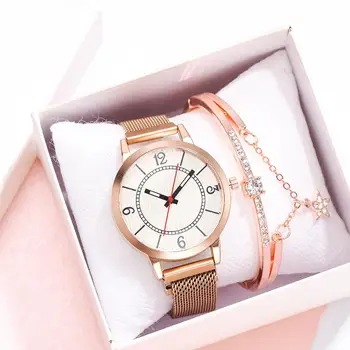 

2020 5pcs Set Style Luxury Watch Women Watch Magnet Digital Watches Brand Personality New Design Female Clock relogio feminino