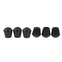 6pcs Round Bottom Rubber Tip For Triangle Cane Stool Crutches Chair 3/4" 2