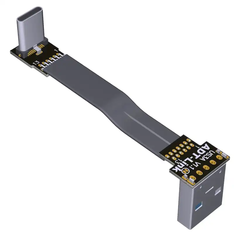 FPV Monitor Standard USB Type C Super Flat flexible FPC Charging Cable 90 Degree USB C Micro USB