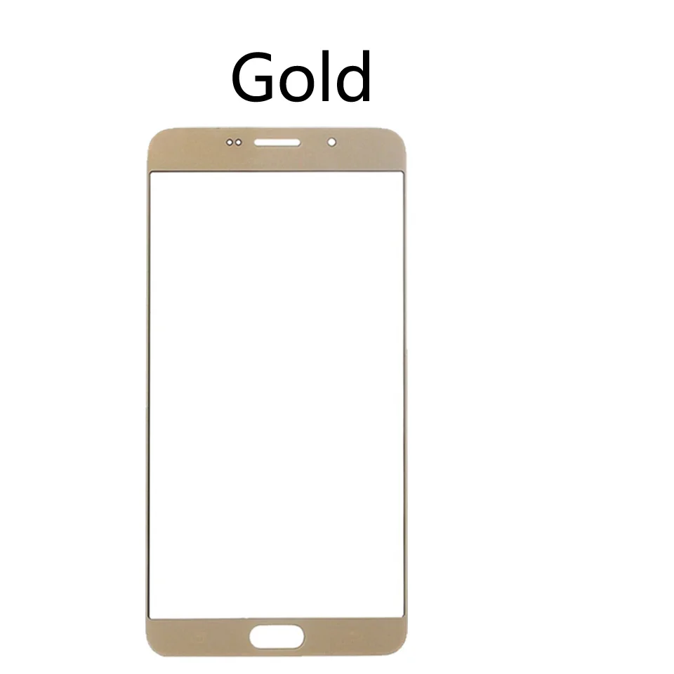 10pcs\lot 6.0" For Galaxy A9 SM-A9000 SM-A9000Z A900 A9000 A9000Z Front Outer Glass Touch Screen Lens Replacement - Цвет: Gold