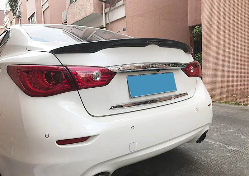 FitFor infiniti Q50 Nissan стиль задний спойлер Высокое качество углеродного волокна задний спойлер крыло губы автомобиля Стайлинг авто часть