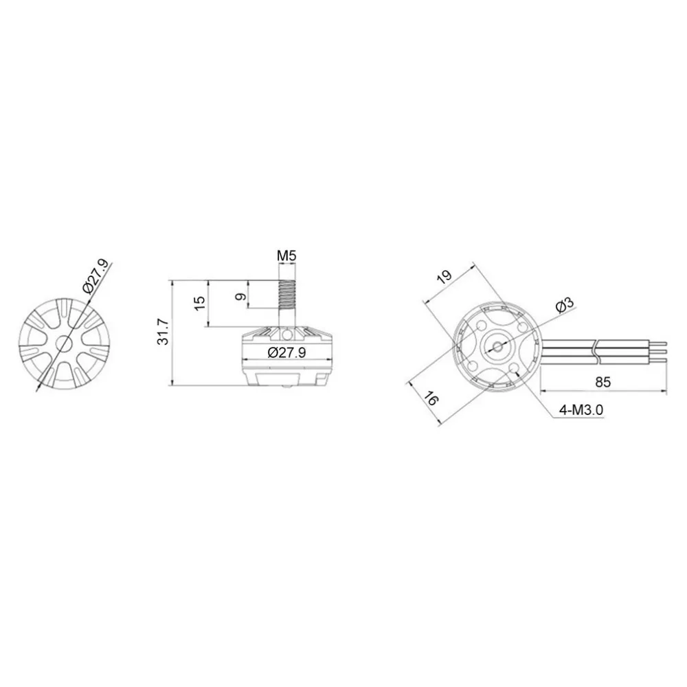 OCDAY RS2205 2205 2300KV 3-4S CW CCW бесщеточный двигатель для QAV250 Wizard X220 280 RC FPV Дрон самолет вертолет Мультикоптер