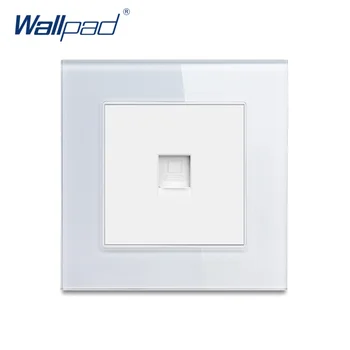 

DATA Socket Computer Outlet Ethernet Wallpad Luxury Crystal Glass Panel Electric Wall Power Socket Electrical Outlets