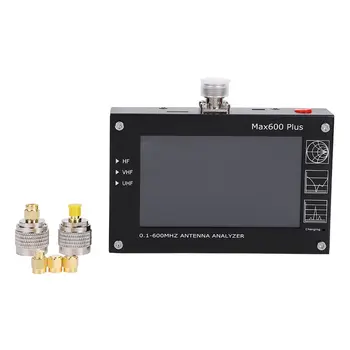 

4.3 Inch Touch Screen Max600 Plus Hf Vhf Uhf Antenna Analyzer 0.1-600Mhz Swr Meter 1.0-1999 5V/1.5A For Radio