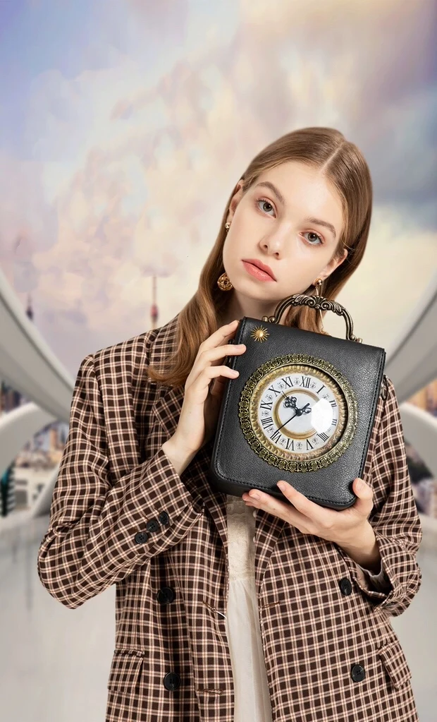 Новая Персонализированная забавная модная форма часов кожаная сумка женская сумка на плечо Роскошный Дизайнер известные бренды вечерние клатчи кошелек