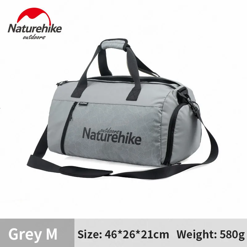 Naturehike сухая-влажная разделительная спортивная сумка для хранения в спортзале унисекс сумка через плечо мульти-карман фитнес водонепроницаемая сумка для хранения - Цвет: Grey M