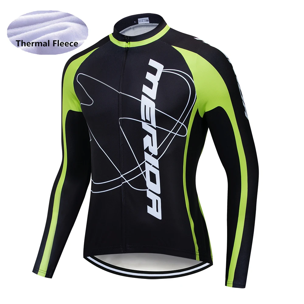 Cycling Jersey Профессиональная Зимняя Теплая Флисовая велосипедная футболка с длинным рукавом, одежда для велоспорта - Цвет: Cycling Jersey