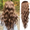 AISI HAIR  Long Wavy Black Wigs Brown and Red Wave Synthetic Wig for Women Natural Middle Part Heat Resistant Hair 1