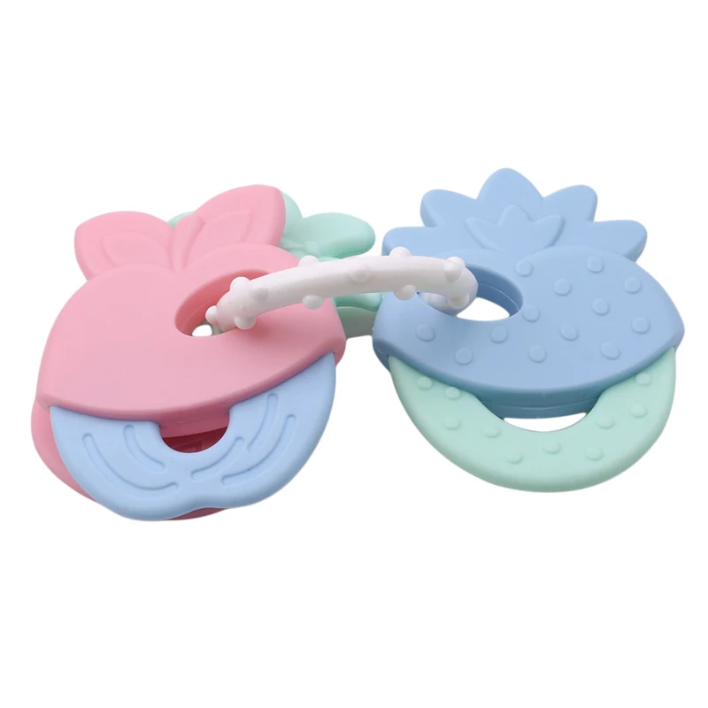 Мягкие ключей кольцо малыша большие коренные зубы для облегчения боли инструмент для захвата безопасности Прорезыватель для зубов образовательный игрушечный детский душ подарок