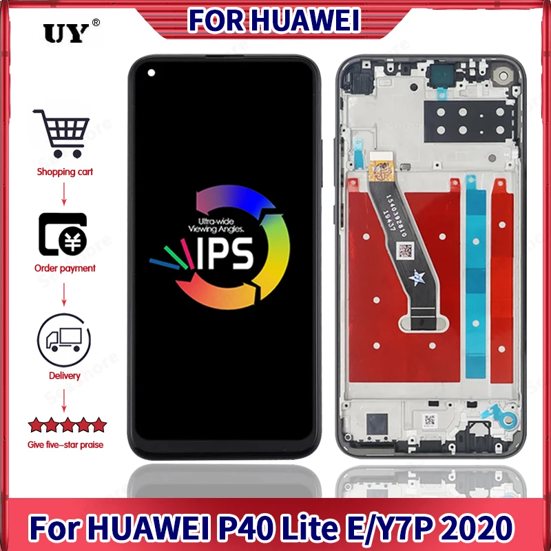 6 39 ″ ЖК-дисплей для HUAWEI P40 Lite E Honor Y7P(2020) дисплей с рамкой сенсорный экран уй Замена