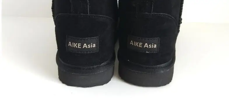 Aike Asia Фирменная Новинка Высокое качество Женские снегоступы из натуральной кожи в австралийском стиле Для женщин сапоги женская зимняя обувь теплые сапожки botas mujer