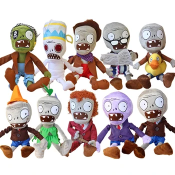 

20pcs/lot 30cm Pvz Plants Vs Zombies Hats Pirate Duck Zombies Stuffed S Children Soft Doll Plush Doll Fan Gift
