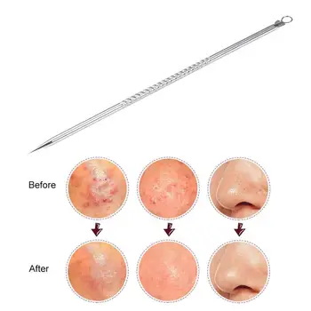 

1pcs Cusp Stainless Steel Acne Needle Double Head Blackhead Acne Tool Acne And Blackhead Cleaning Tool