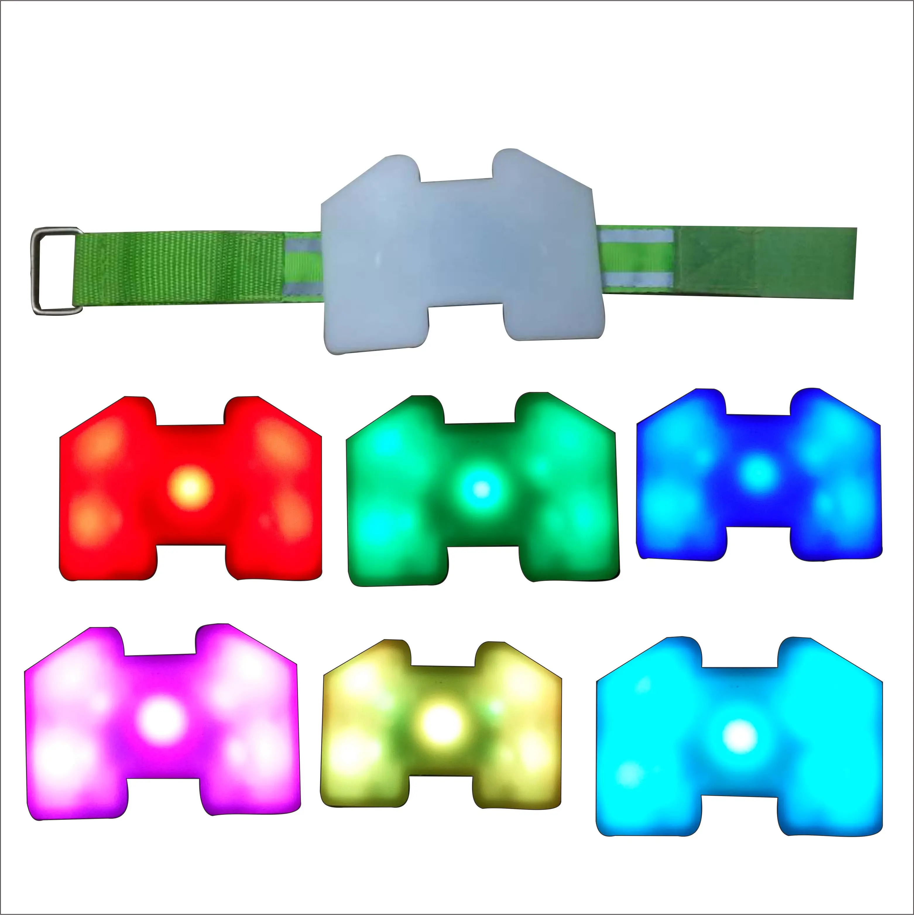 

USB recharable LED Reflective Light Arm Armband Strap Safety Belt For Night Running Cycling Hand Strap Wristband Wrist Bracelets