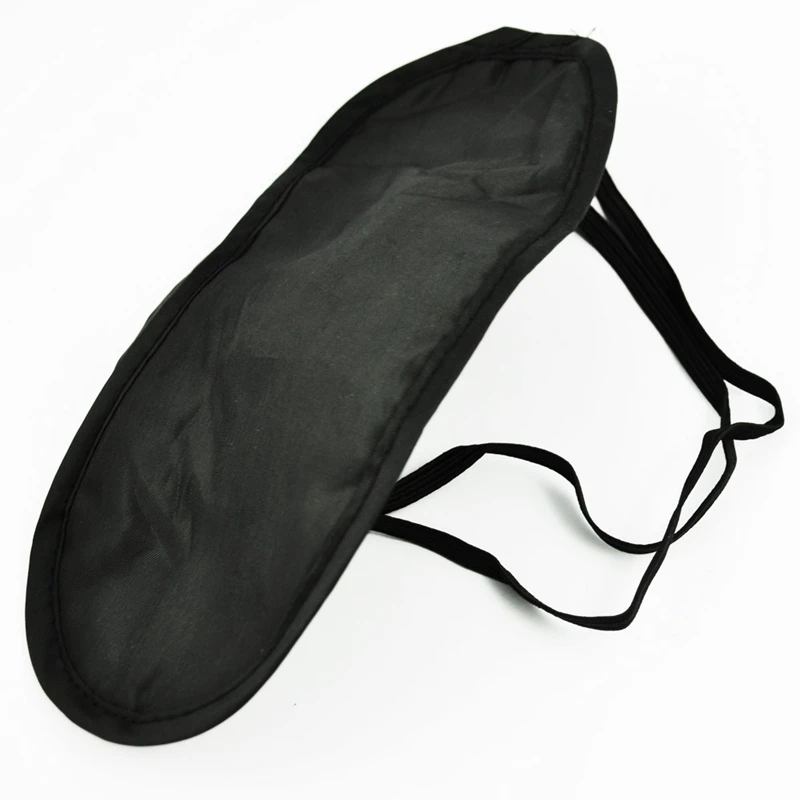 Акция- полиэстер маска для глаз/маска для сна с полиэфирной нитью заполнения-черный+ Бесплатный кабель галстук