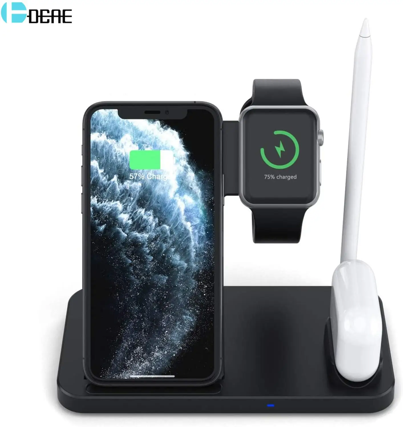 Беспроводное зарядное устройство 4 в 1 для Apple Watch 6 SE 5 10 Вт быстрая зарядка Airpods Pro