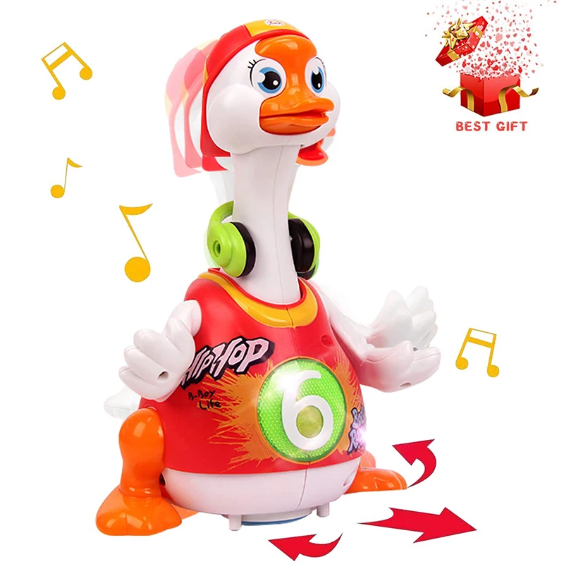 

HOLA 828 Electronic Toy for 1 Year Old Toddlers Hip-hop Dancing Goose Musical Toy for Babies 13-24 months Toys for Children Kids