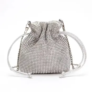 

Hot sale Women's mini bag Drill flash decoration shoulder bag crossbody bag simple and comfortable evening bag trendy bucket bag