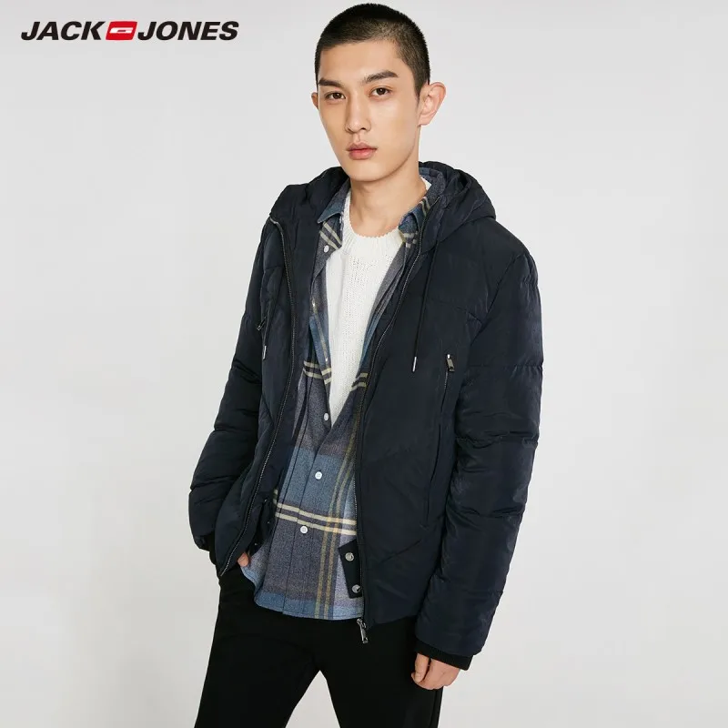 Beste Jackjones Mannen Capuchon Donsjack Korte Jas Menswear 218412525