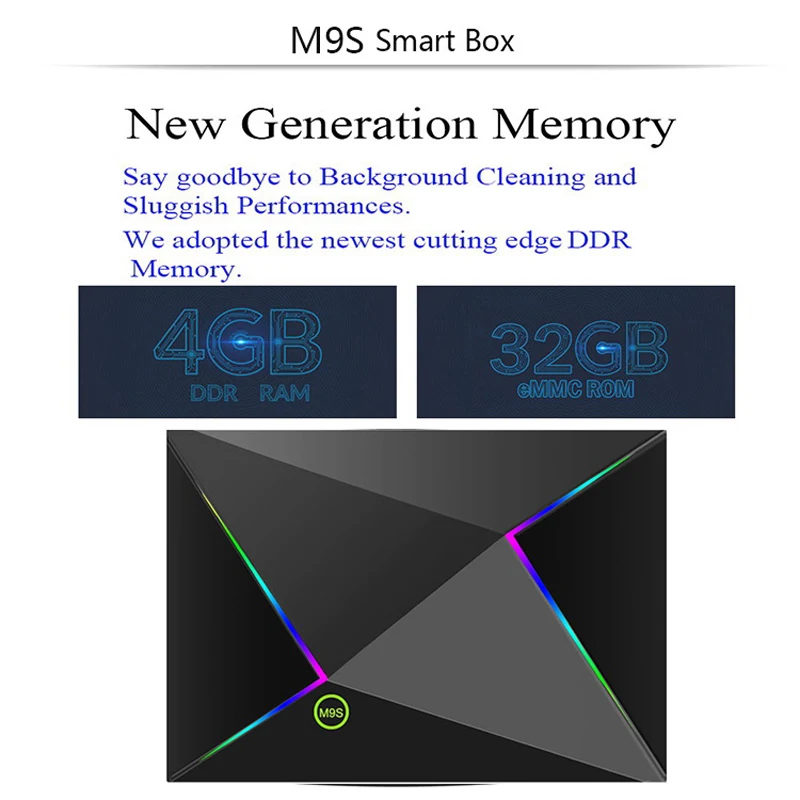 M9S Z8 Smart TV Box 6K Android 9.0 TV Box 4GB RAM 32 GB/64 GB ROM Quad Core H.265 USB3.0 2.4G WiFi IPTV decoder PK X96 X