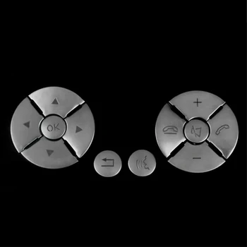 

Decor Steering Wheel Button Cover Silver Trim Accessories Decal Car For Mercedes Benz C E S Class W204 Replacement