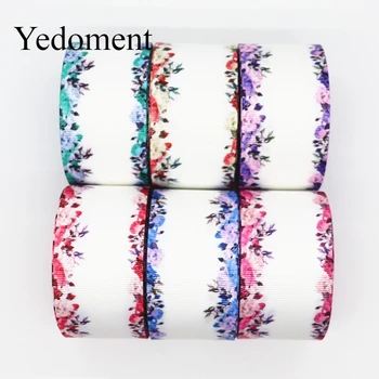 

10 Yards 1.5'' 38MM Flower Printed Grosgrain Ribbons For Hair Bows DIY Handmade Materials Y19082003