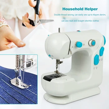 

Mini Electric Household Sewing Machine,Two speed,Reversible seam,Automatic winding,Tube gap function Sewing Knitting Tools