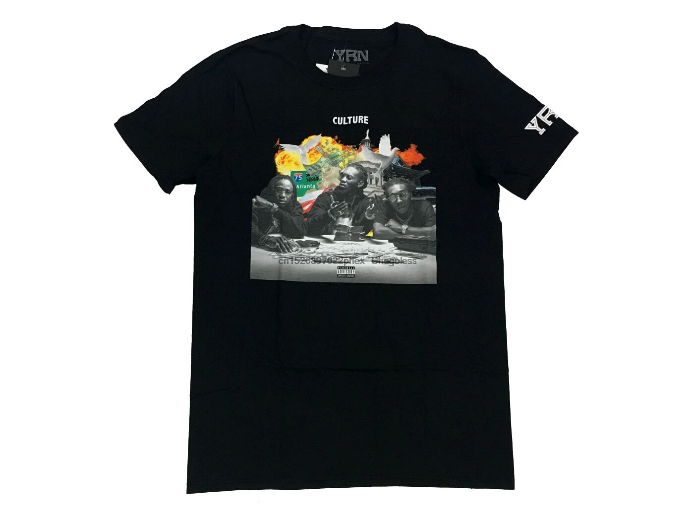 Yung Rich Nation YRN Migos Round Table Black T-Shirt | Мужская одежда