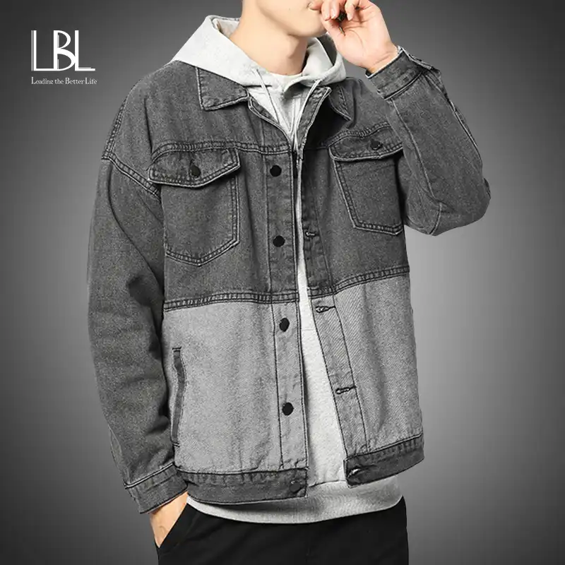 denim jacket with cotton collar