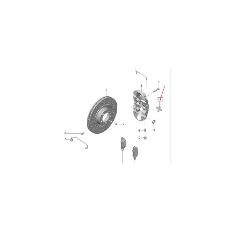 Brake pad hardware kit 97035195901 for Porsche PANAMERA 970